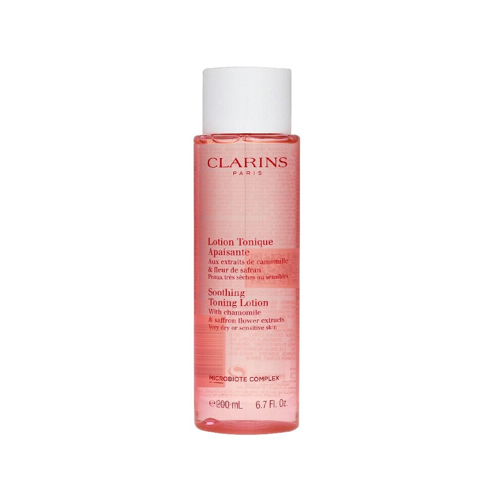 Clarins Soothing Toning Lotion 200ml - With Chamomile and Saffron Flower Extracts