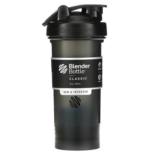 Blender Bottle, Classic with Loop, Black, 28 oz (828 ml)