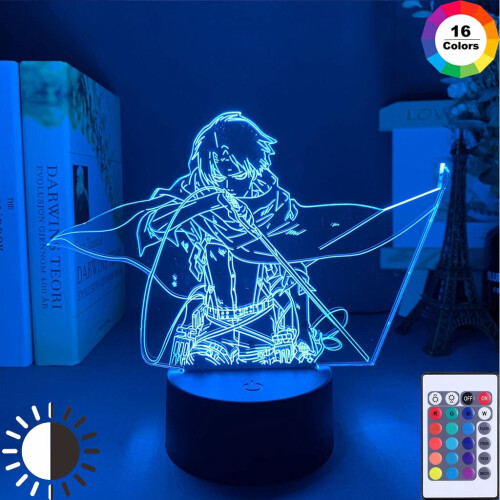 Anime Attack on Titan 3d Lamp Levi Ackerman light Bedroom 2