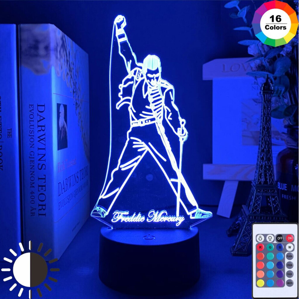 3D Led Night Light Lamp British Singer Freddie Mercury