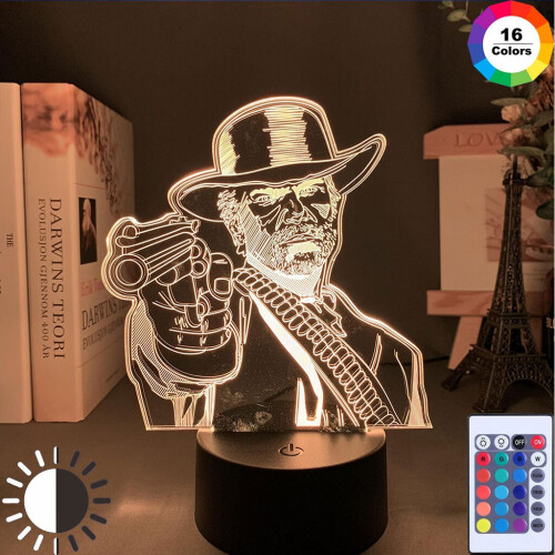 Game Red Dead Redemption 2 Gift 3D Lamp Game Room Decor lamp 2