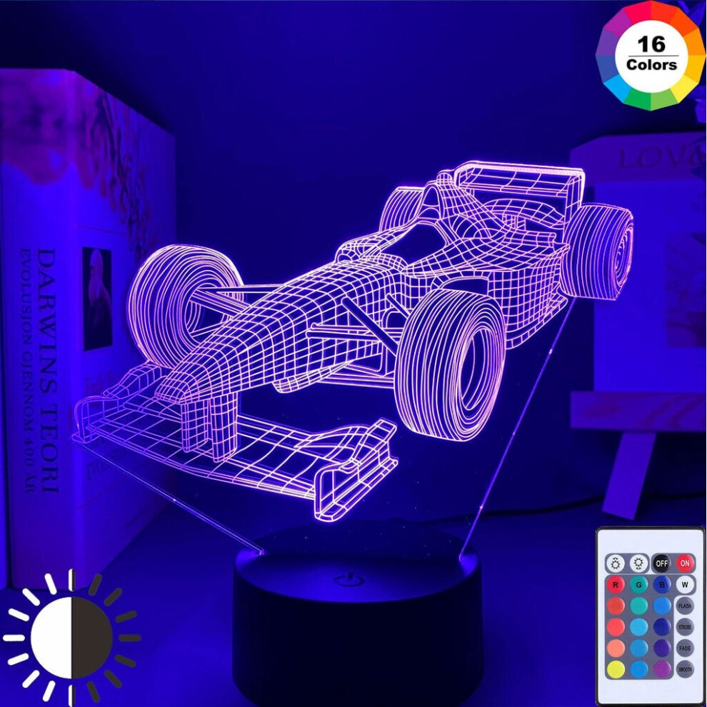 Veilleuse Led F1 Formula 1 Racing Car 3D Illusion Enfant-image