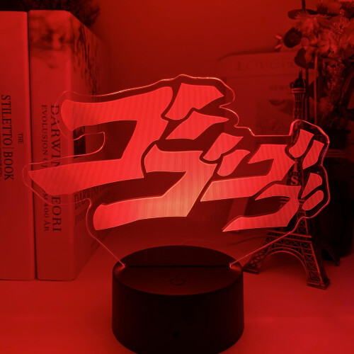 Anime JoJo's Bizarre Adventure Letter Design Led Night Light 2