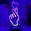 Luz nocturna LED en forma de corazón con sensor táctil para niños, multicolor 6