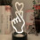 Luz nocturna LED en forma de corazón con sensor táctil para niños, multicolor 1