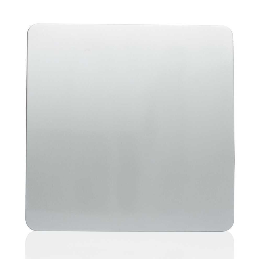 Trendi Artistic Modern Glossy Tactile Single Blanking Plate Silver