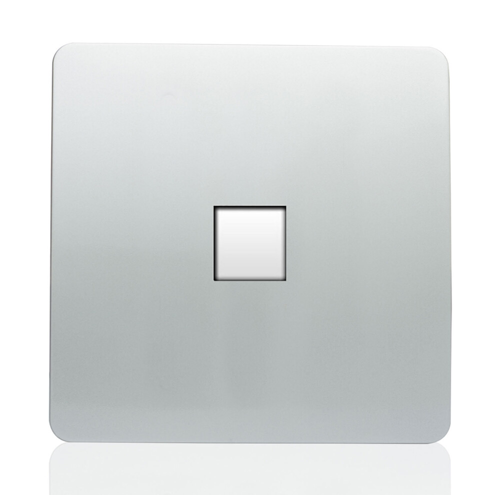 Trendi Modern RJ45 Cat 5e & Cat 6 Ethernet Socket Silver