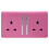 Trendi Switch Trendi 2 Gang Artistic Modern Glossy 13 Amp Plug Socket Pink (3 Pack) 2