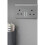 Trendi Switch Trendi 2 Gang Artistic Modern Glossy 13 Amp Switched  Plug Socket Light Grey (3 Pack) 6