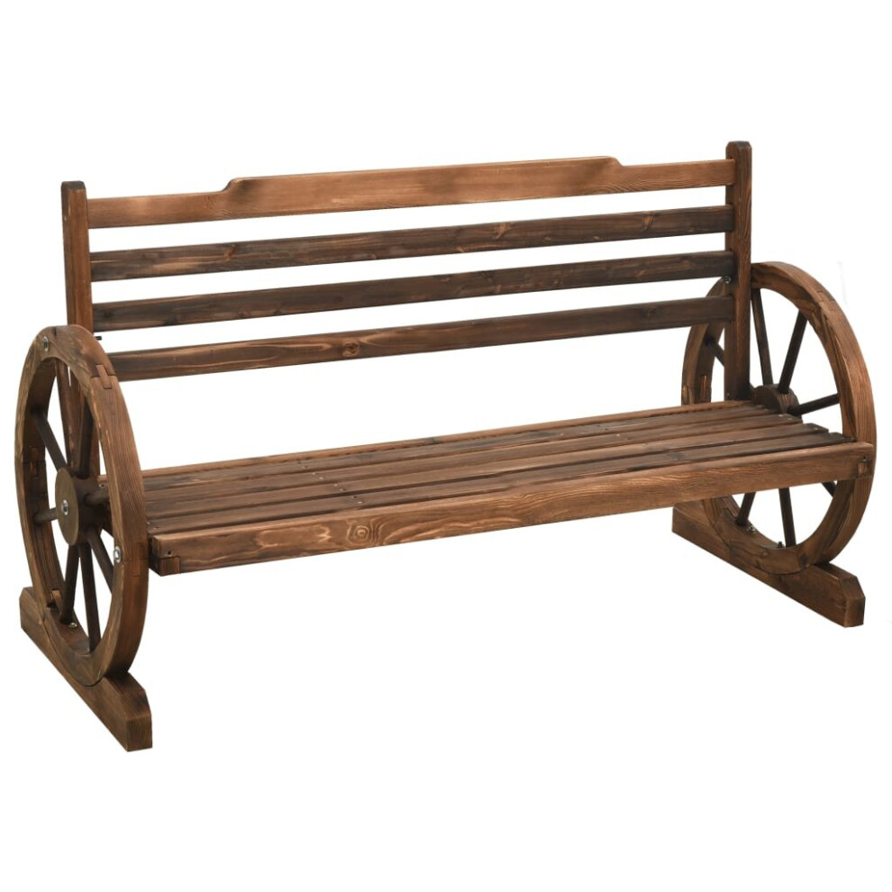 Vidaxl Solid Firwood Garden Bench 112 Cm Outdoor Patio Wooden Lounge Chair