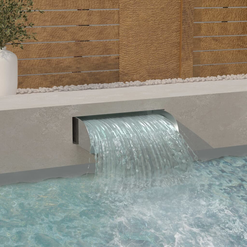 Vidaxl Waterfall 60X34x14 Cm Stainless Steel 304 Garden Swimming Pool Fountain