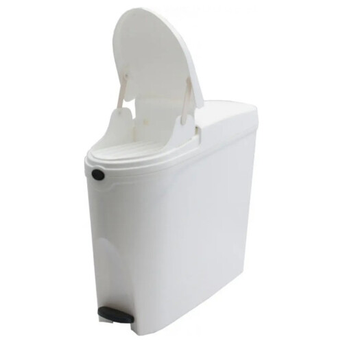 Pro-Kleen White Pedal Operated Sanitary Bin 20 Litre Capacity 1