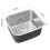 Living And Home Kitchen Sink Stainless Steel Undermount Small Square Single Bowl Basin 4