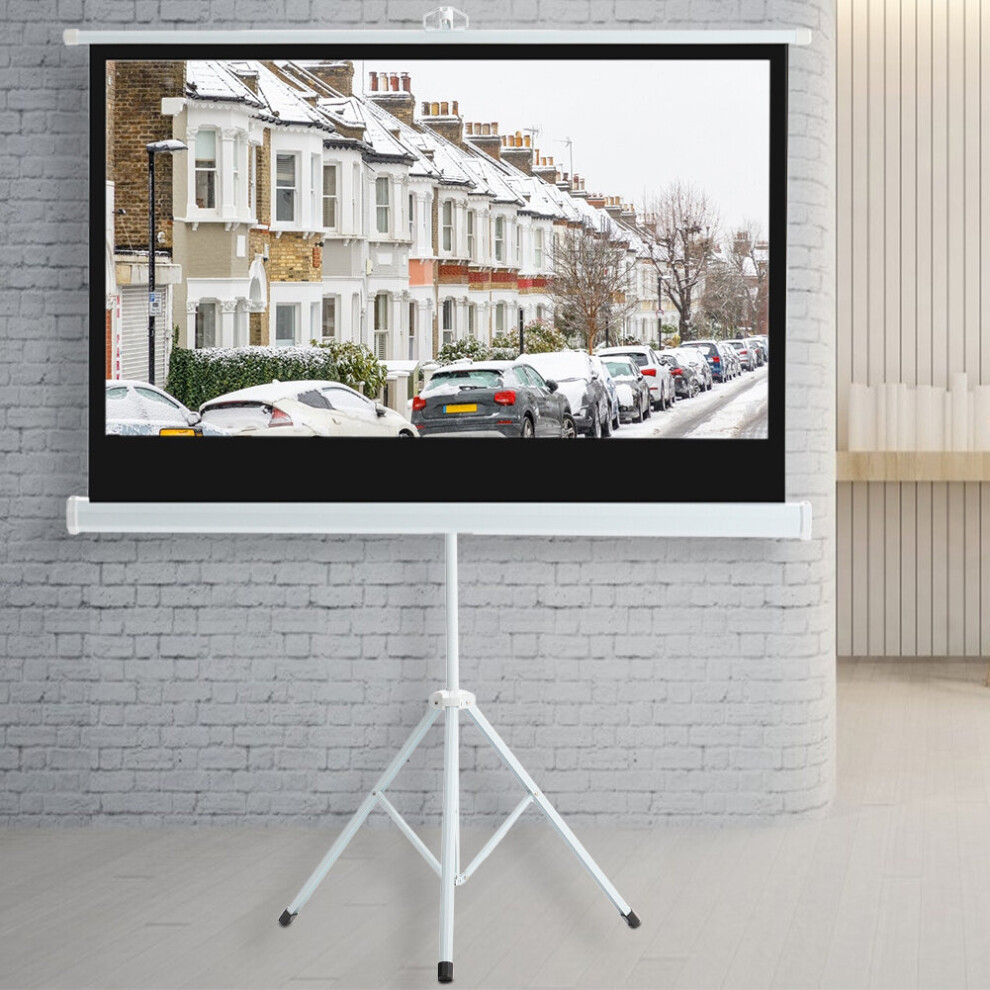 (100 In) Tripod Screen Stand Projector Display Hd Cinema Home School 742521076880