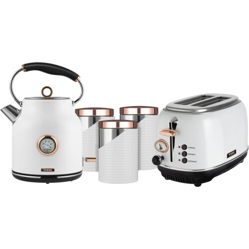 Tower AOBUNDLE008 Kettle And Toaster Sets White / Rose Gold on OnBuy