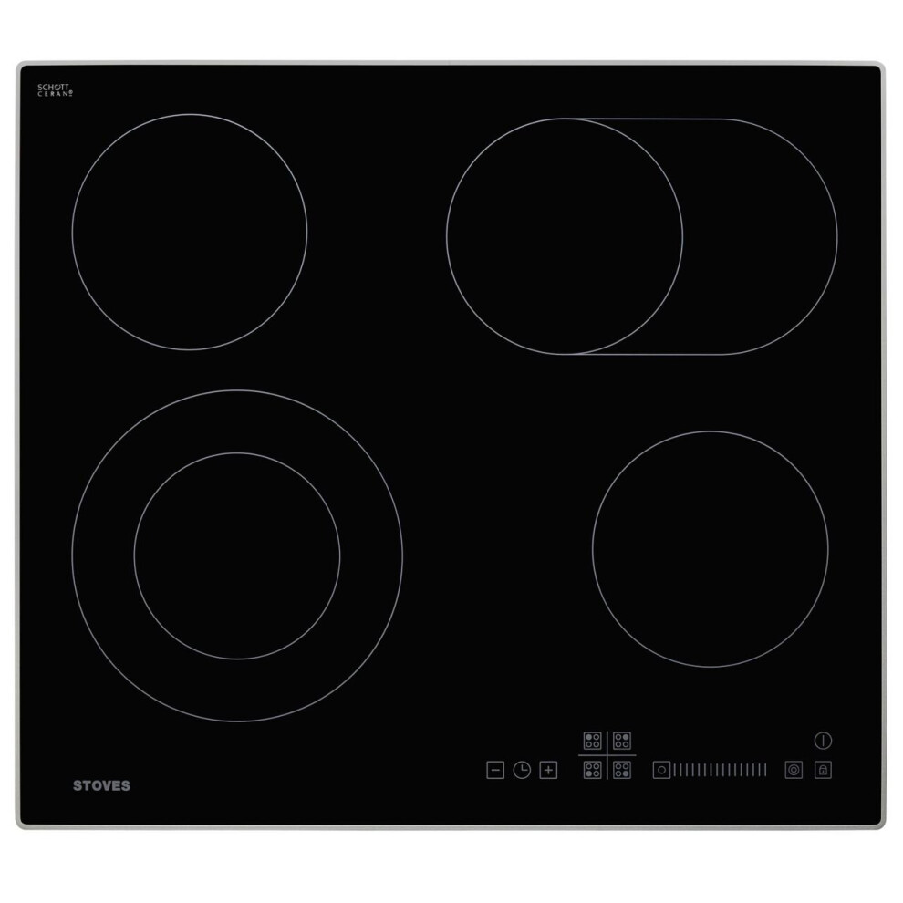 Stoves SEH602SCTC 59cm Ceramic Hob - Black