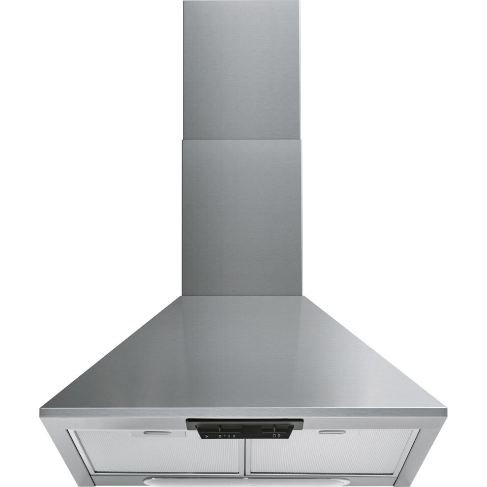 Indesit UHPM6.3FCSX/1 Built In 60cm 3 Speeds D Chimney Cooker Hood Stainless