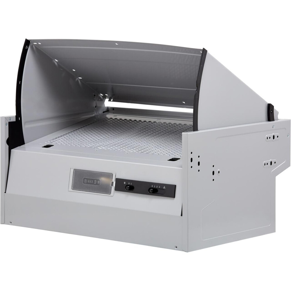 Beko HNE51210S Built In 60cm 3 Speeds E Integrated Cooker Hood Silver New