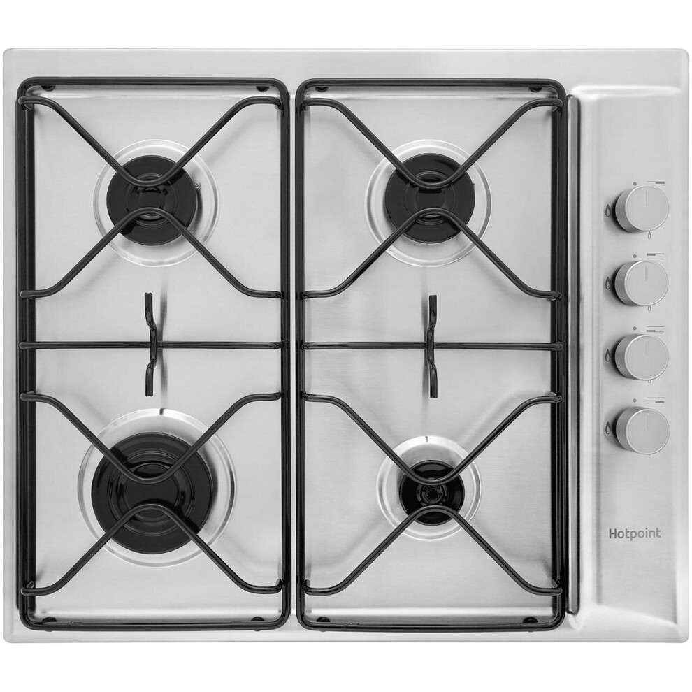 Hotpoint PAN 642 IX/H 60Cm Gas Hob, Auto Ignition, 4 Gas Burners (Side Controls) - Image 6