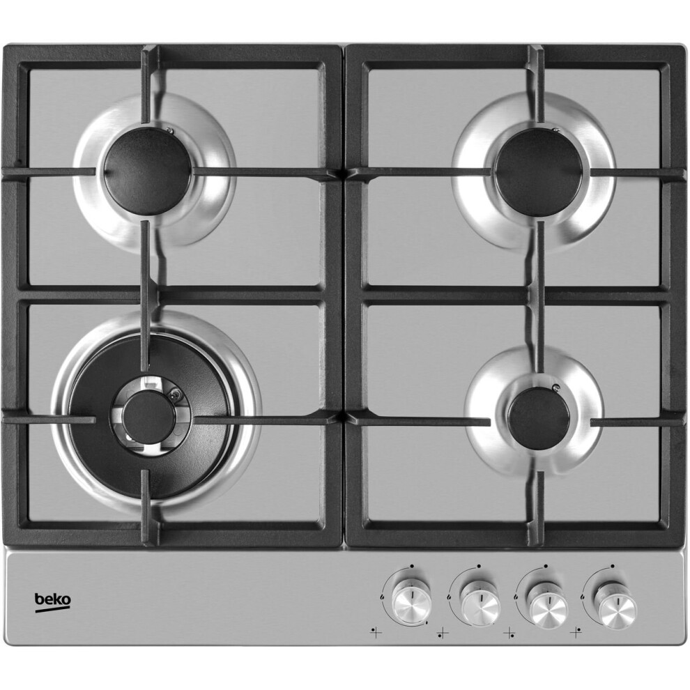 Beko 4 Burner Gas Hob HIAW64225SX Stainless Steel - Image 2