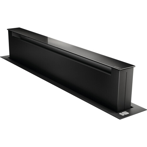 Elica PANDORABLK 84 cm Downdraft Cooker Hood Black / Black Glass on