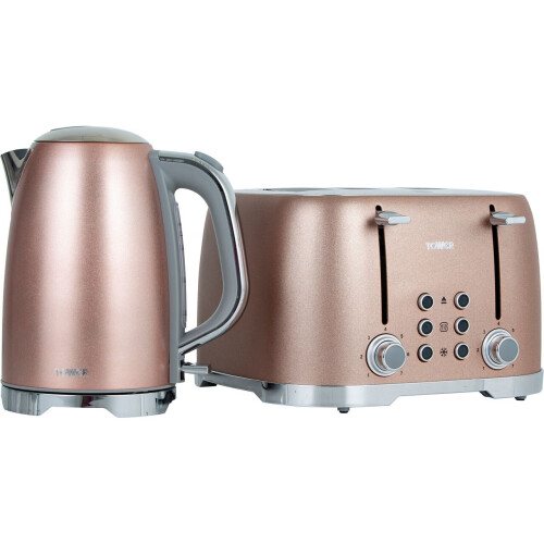 Tower Glitz AOBUNDLE007 Kettle And Toaster Sets Pink on OnBuy