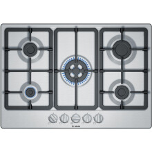Bosch Serie 4 PGQ7B5B90 75cm Gas Hob - Stainless Steel
