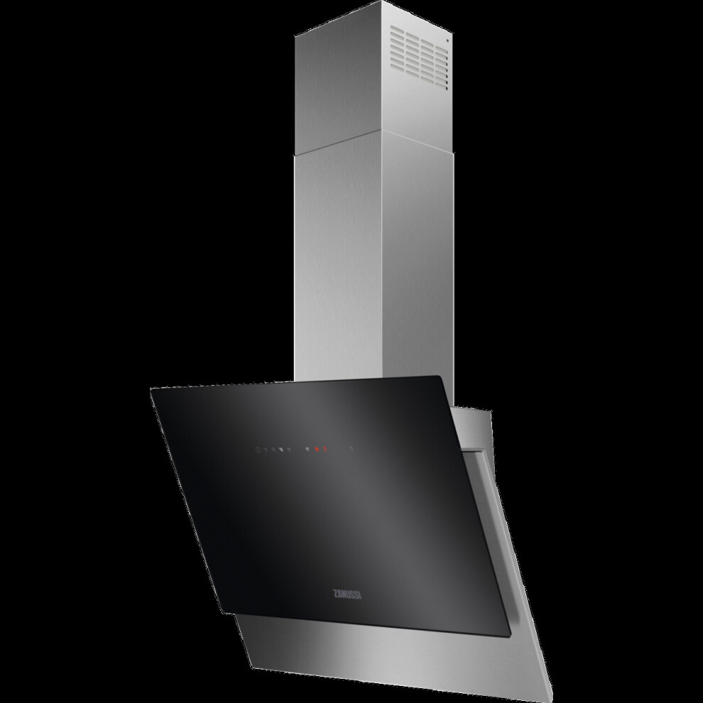 Zanussi ZFV916Y 60 cm Angled Chimney Cooker Hood - Black