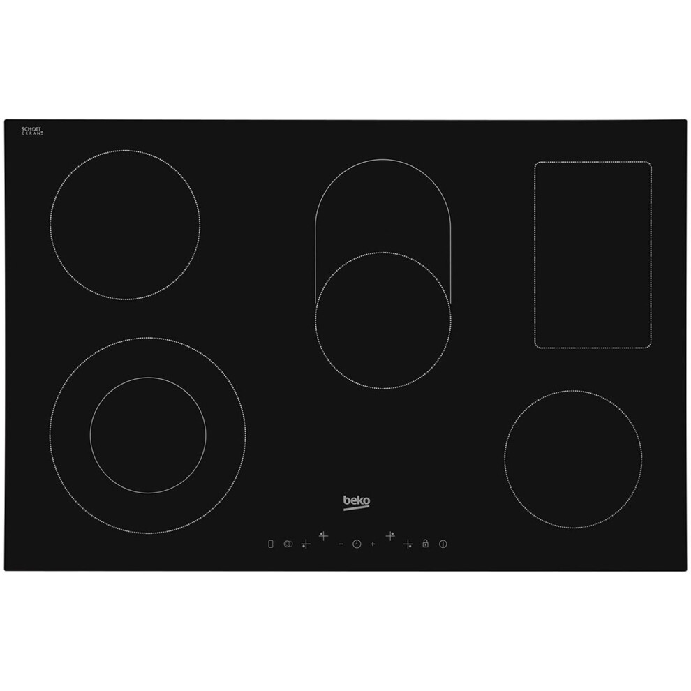 Beko HIC85402T 77cm Ceramic Hob - Black