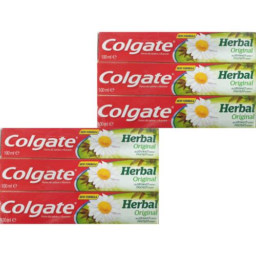 Colgate 6 PCS COLGATE HERBAL ORIGINAL TOOTHPASTE STRONG GUMS HEALTHY TEETH ORAL HYGIENE