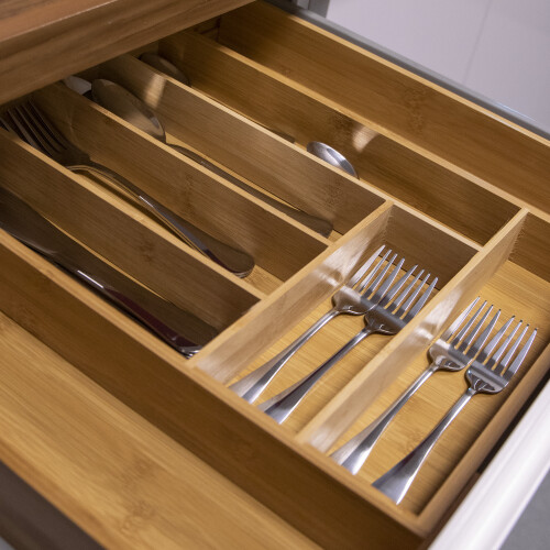 Bamboo Extending Cutlery Drawer | M&W 2