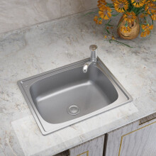 Stainless Steel Kitchen Sink Small Catering Deep Single Bowl Drainer Waste Kit