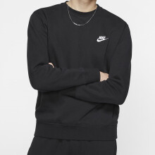 (Black, S) Nike Mens Sportswear Club Fleece Sweatshirt Crew Neck Jumper Sweat Top 804340