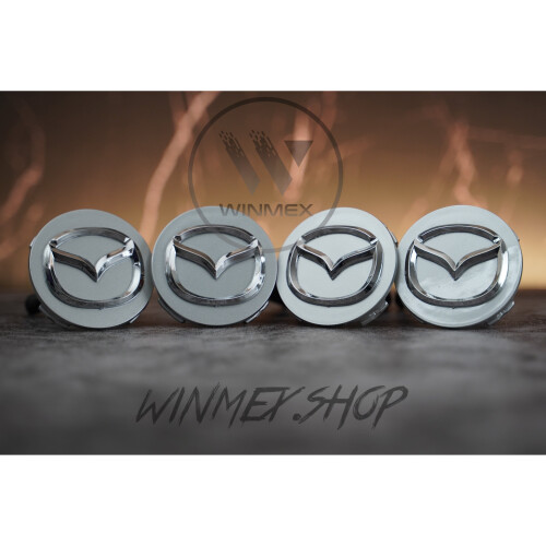 Mazda Set of 4 Silver Mazda alloy wheel caps