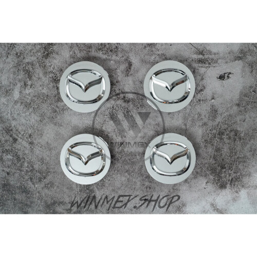 Mazda Set of 4 Silver Mazda alloy wheel caps 1
