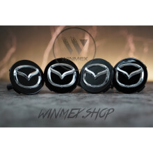 Set of 4 Black Mazda alloy wheel caps