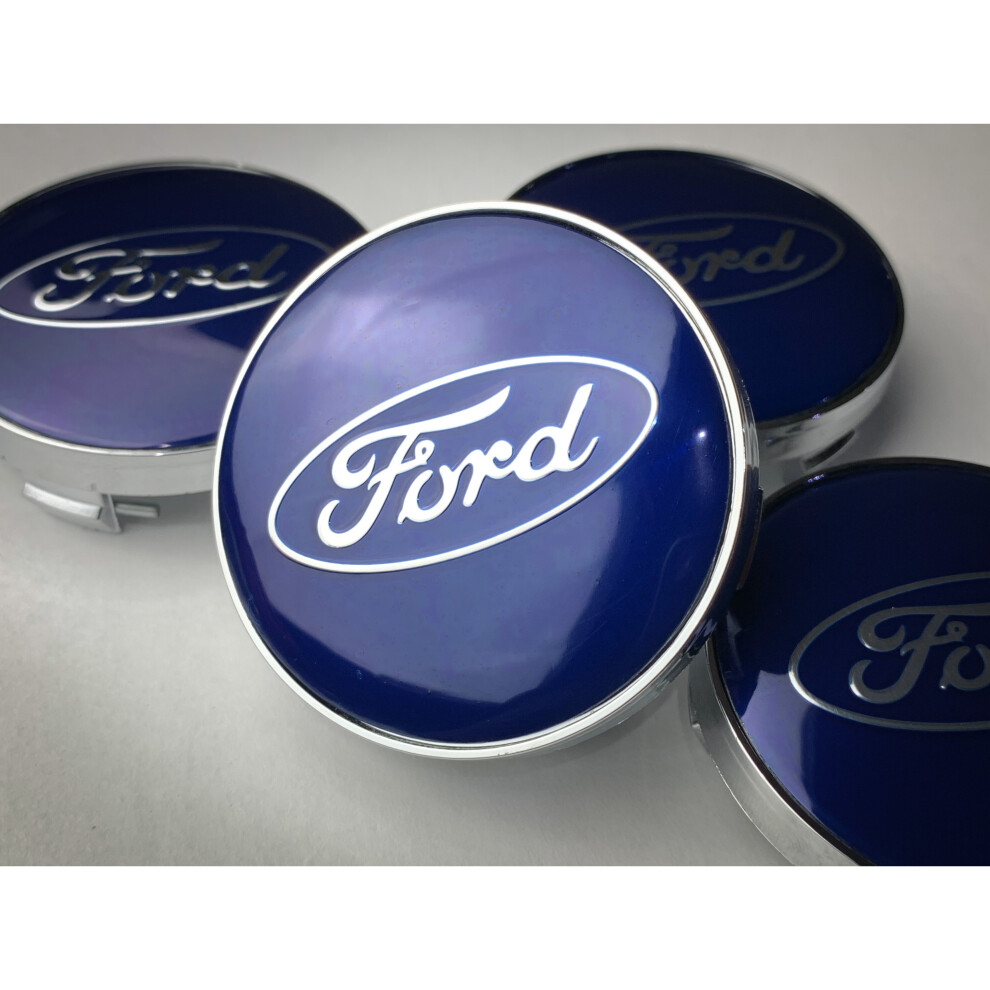 Set of 4 Blue Ford alloy wheel caps 60mm-image-OPC-P786T7V-NEW