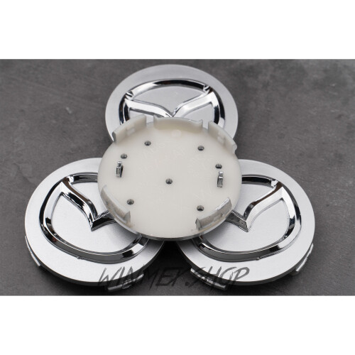 Mazda Set of 4 Silver Mazda alloy wheel caps 2