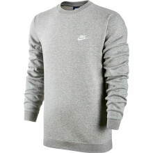 (Grey, L) Nike Mens Sportswear Club Fleece Sweatshirt Crew Neck Jumper Sweat Top 804340