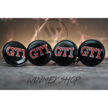 Set of 4 Volkswagen GTI alloy wheel caps 65mm