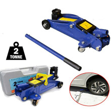 2 Ton Hydraulic Floor Trolley Jack - Heavy-Duty 4x4 Car/Van/SUV Lift with Castors, 135-320mm, Case Included