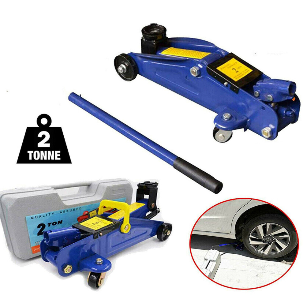 Autofather 2 Ton Hydraulic Floor Trolley Jack - Heavy-Duty 4X4 Car/Van/Suv Lift With Castors, 135-320Mm, Case Included