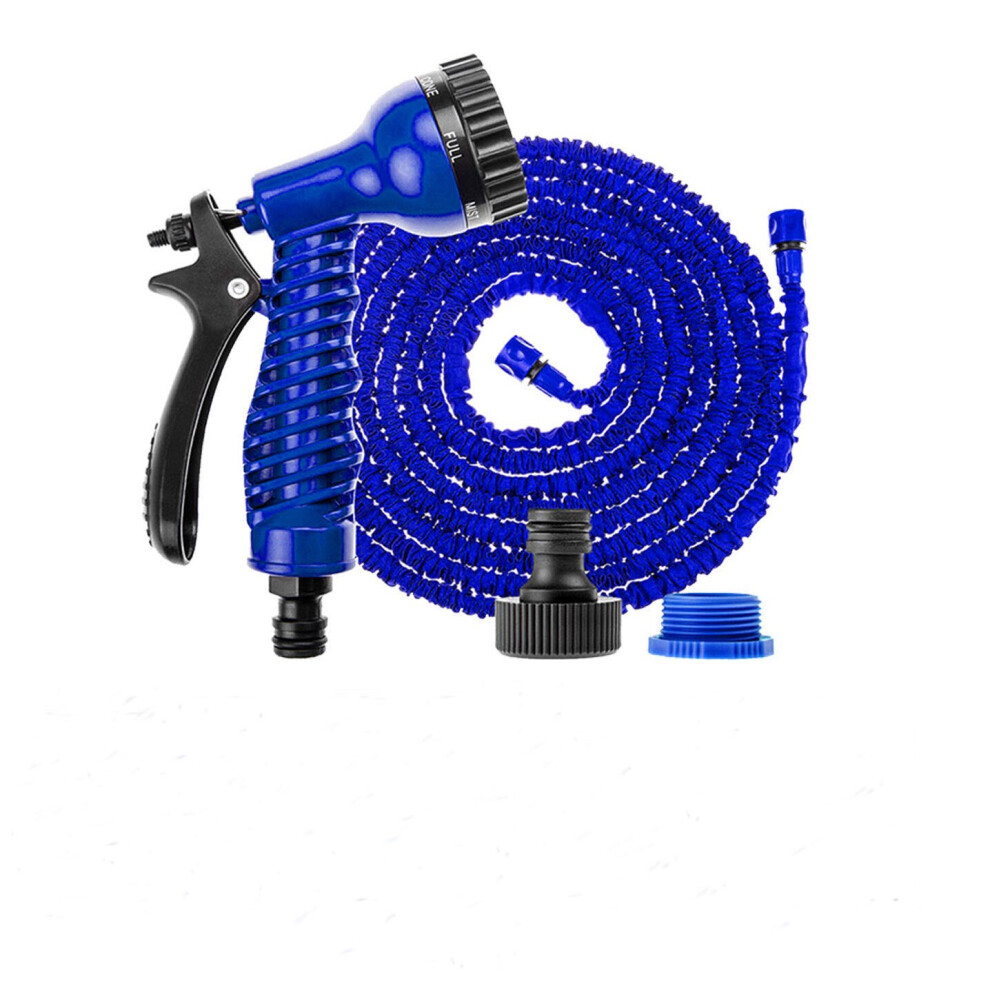 (Blue, 100FT) Hose Pipe Expandable Flexible Garden Magic Water Spray Gun