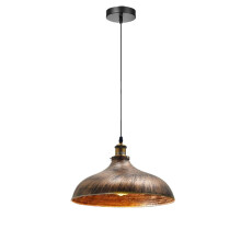 (Brushed Copper) Antique Style Rustic Brushed Metal Pendant Lights