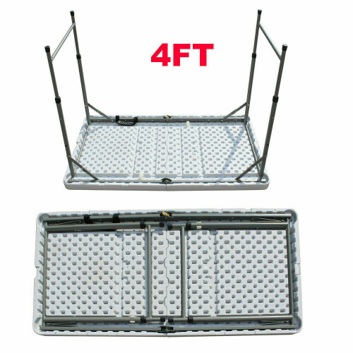 4ft Camping Catering Heavy Duty Folding Trestle Table 2