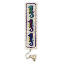 Seahorses Counted Cross Stitch Bookmark Kit