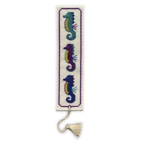 Seahorses Counted Cross Stitch Bookmark Kit