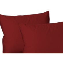 (Red) 4x Pillowcases Luxury Fine Quality Poly Cotton Housewife Bed Room Pillow Covers Available in 20 colours