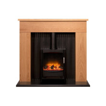 Adam Innsbruck Keston Electric Stove With Oak Fireplace Surround