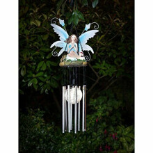 Solar Powered Fairy Wind Chime Colour Changing LED Crackle Ball G-0144
